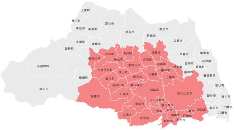 埼玉のマップ